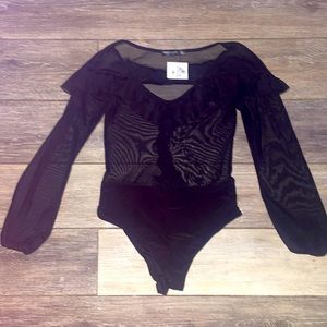 Black see through bodysuit